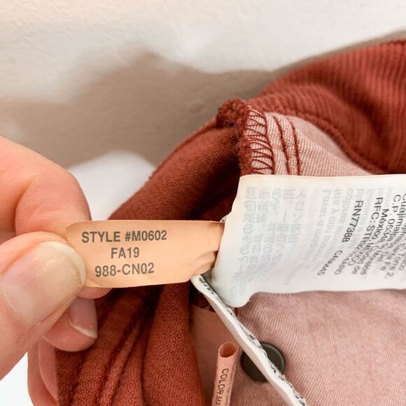 MADEWELL Cali Demi Boot burnt sienna corduroy bootcut pants button fly 3072 - Picture 10 of 12